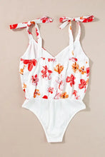 Floral Tie-Strap Bodysuit for Women Woman Bodysuits