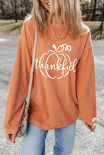 Graphic Round Neck Long Sleeve Sweatshirt Sherbet Woman Sweatshirts