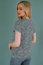 Gray and Black Spotted Short Sleeve Womens T Shirt Woman T Shirts