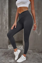 Gray High-Waisted Athletic Leggings for Women Dark Gray Woman Leggings