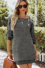 Gray Off-the-Shoulder Knit Sweater Dress for Women Woman Sweater Dresses