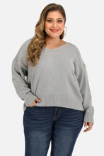 Gray Open-Back Sweater with Long Sleeve Length for Women Cloudy Blue Sweater Pullovers