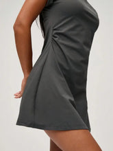 Gray Short Sleeve Athletic Mini Dress for Women Casual Dresses