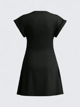 Gray Short Sleeve Athletic Mini Dress for Women Casual Dresses