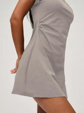 Gray Short Sleeve Athletic Mini Dress for Women Casual Dresses