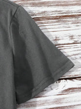 Gray T-Shirt with Glittery Green Shamrock Rolled Sleeves for Women Woman T Shirts