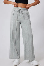 Gray Wide-Leg Drawstring Sweatpants for Women Gray Woman Leggings