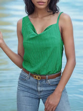 Green Cowl Neck Tank Bodysuit for Women Green Woman Bodysuits
