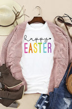 HAPPY EASTER Round Neck Short Sleeve T-Shirt Woman T Shirts