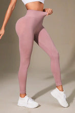 High Waisted Mauve Pink Ribbed Leggings for Women Woman Leggings