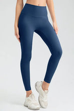 High Waisted Navy Blue Stretch Leggings for Women Dark Blue Woman Leggings