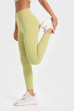 Highly Stretchy Light Green Ribbed Athletic Leggings for Women Woman Leggings
