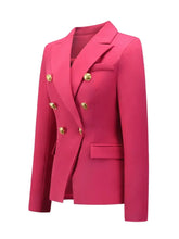 Lapel Collar Long Sleeve Blazer Woman Outerwear