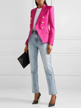 Lapel Collar Long Sleeve Blazer Woman Outerwear