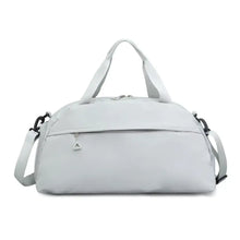 Large Nylon Travel Duffel Bag with Shoulder Strap Light Gray One Size Travel Bags