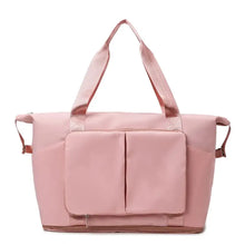 Large Oxford Cloth Travel Bag with Front Pockets Burnt Coral One Size Travel Bags