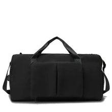 Large Oxford Cloth Travel Duffel Bag with Pink Accents Black One Size Travel Bags