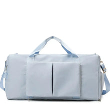 Large Oxford Cloth Travel Duffel Bag with Pink Accents Travel Bags