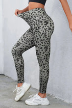 Leopard Print Casual Long Leggings for Women Dark Gray Woman Leggings