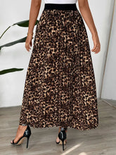 Leopard Print Pleated Midi and Maxi Skirt for Women Woman Skirts