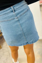 Light Blue Denim Mini Skirt with Bow Detail for Women Woman Skirts