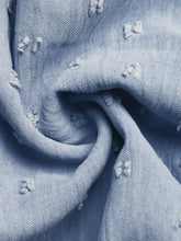 Light Blue Swiss Dot Tiered Mini Dress with Pockets Casual Dresses