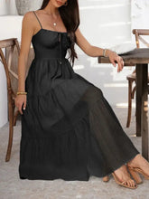 Light Blue Tiered Maxi Sundress with Smocked and Ruched Details Maxi Dresses