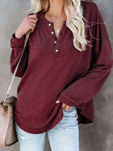 Burgundy Long Sleeve Button Up Shirt for Women with Oversized Fit Woman T Shirts