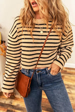 Long Sleeve Striped Knit Sweater for Women Sweater Pullovers