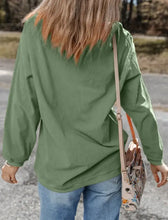 LUCKY Rhinestone Round Neck Long Sleeve Sweatshirt Woman Sweatshirts