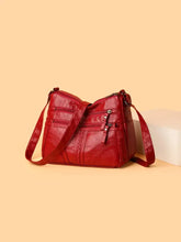 Medium PU Leather Crossbody Shoulder Bag in Multiple Colors Deep Red One Size Shoulder Bags