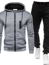 Men's Two-Piece Tracksuit Set in Multiple Colors Gray Mens Sets