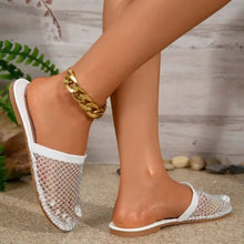 Women's Mesh Slip-On Sandals and Rhinestone Mules Collection Woman Loafers