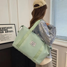 Mint Green Oversized Duffel Bag in Oxford Cloth for Travel Light Green One Size Travel Bags