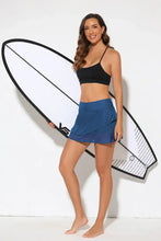 Navy Blue Ruffled Swim Skirt Stretchy Swim Bottom Swim Bottoms