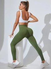 Olive Green High Waisted Athletic Leggings for Women Woman Leggings