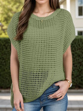 Olive Green Knit Swimwear Cover Up Basic Style Swimwear Cover-Ups