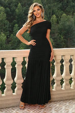 One Shoulder Black Maxi Dress Evening Gown Evening Dresses