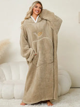 Oversized Red Hooded Blanket Sweatshirt with Pockets Sleep Dresses
