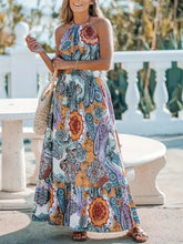 Paisley Print Halter Maxi Dress Maxi Dresses