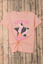 Peach Graphic Round Neck Short Sleeve T Shirt for Women Woman T Shirts