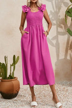 Smocked and Ruffled Dresses and Jumpsuit in Pink Purple and Magenta Maxi Dresses