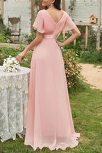 Pink Chiffon Maxi Evening Dress Evening Dresses