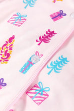 Pink Christmas Nightgown with Pockets and Slightly Stretchy Material Dresses