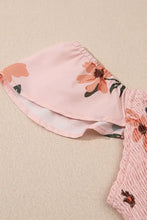 Pink Floral Smocked Maxi Dress Polyester Machine Washable Casual Dresses