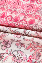 Pink Floral Patchwork Maxi Skirt with Drawstring Waist Woman Skirts