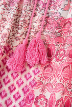 Pink Floral Patchwork Maxi Skirt with Drawstring Waist Woman Skirts