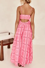 Pink Patterned Maxi Sundress with Ruched and Smocked Details Maxi Dresses
