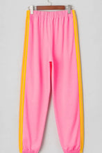 Pink Sweatpants with Rainbow Side Stripes for Women Woman Leggings