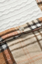 Plaid Button Up Long Sleeve Shacket Woman Outerwear